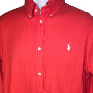 Ralph Lauren Men’s XL Blue Label button down long sleeve preppy shirt Pony Logo